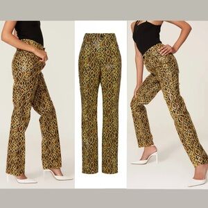 Good American90’s Icon SnakeFauxLeather Pants|Size4/27| 5-DesignPockets|NWOT|BB4